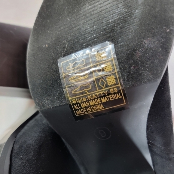 YOKI Katty Ankle Booties with Tie Around Tassle Black Size 9 - Picture 9 of 9